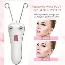 1pc Facial Hair Remover Threader, Women's Electric Cordless Rechargeable Epilator For Face, Fine Chin, Upper Lips, Arms, Legs And Back