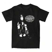 Men Women's Shirts Carpathian Forest Black Metal Band Merchandise Vintage Cotton Short Sve We're Going To  For ThisShirts - Black - View 1