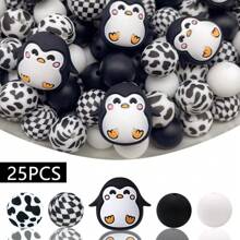 25/30pcs 2D, 3D Animal Silicone Beads Set, Suitable For DIY Jewelry Making - Focal Beads For Pens, Necklaces And Keychains - Craft Gift Bead Set For Jewelry Making - Animal Silicone Bead Set - View 12