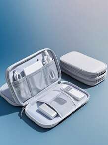 1/2pcs Travel In Style With Our Waterproof Electronic Storage Bag - Perfect For U Disks, Hard Disks, Headphones, And More!Travel Organizer Small Suitcase Accessories Home Cruise Essentials Travel Bag Mini Portable Travel Organizer Portable Holiday Organizer