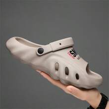 Men's Thick Sole Slide Slippers With Squishy Feel, Summer Casual & House Shoes