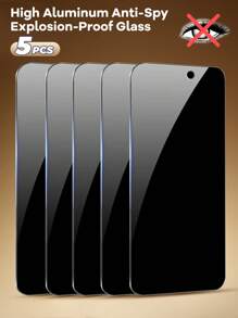 5 Packs Newly Upgraded Privacy Tempered Glass Screen Protector Compatible With Iphone 16 Pro Max - Waterproof, Scratch-Resistant & Ultra Shatterproof, Smooth Feel Maintains Original Touch Sensitivity (Compatible With IPhone X To IPhone 16 Series).