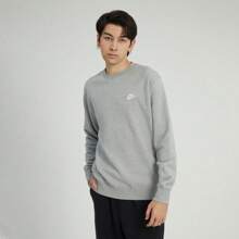 2024 Boyfriend Style Men's Nike Sportswear Club Crew Neck Sweatshirt, Knit Pullover Sweatshirt, BV2663-063 - Black - View 8
