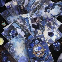 Romantic Rose Material Pack, New Vintage Dark Gothic Style Decorative Sticker Pack For Scrapbooking,School Supplies,Back To School - Multicolor - View 9