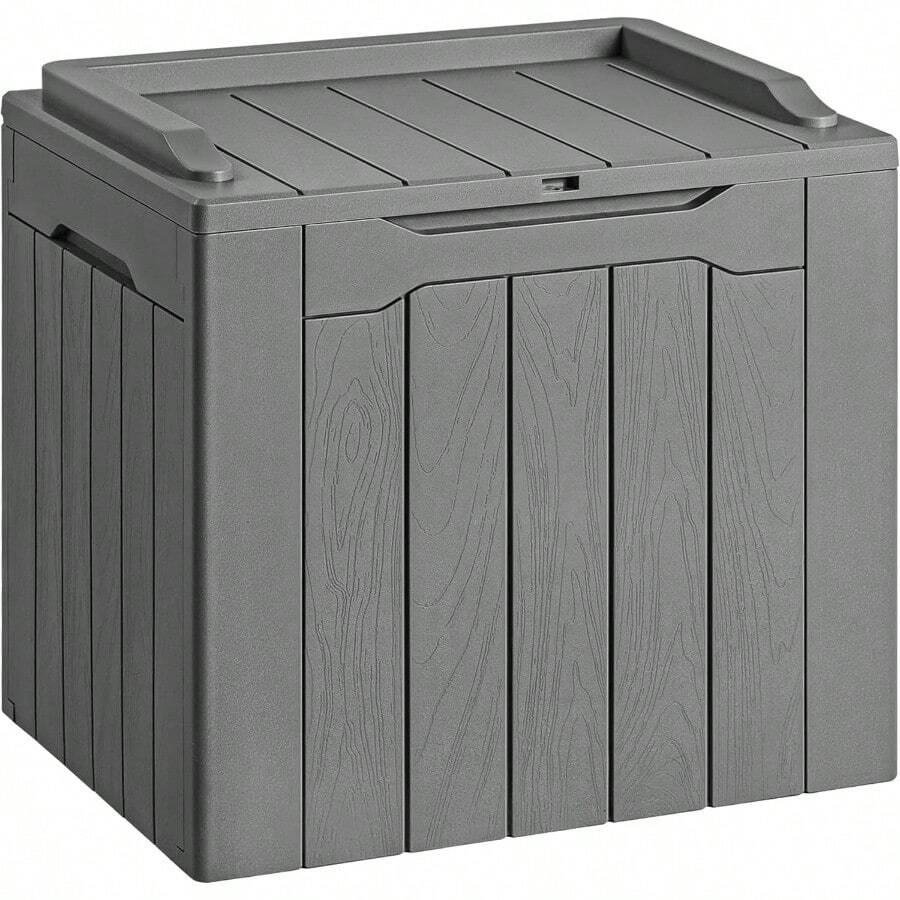 30 Gallon Resin Deck Box Outdoor Indoor Waterproof Storage Box For Patio Furniture Pool Accessories Storage For Cushion Garden Tools (30 Gallon, Black)