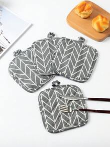 2 pièces/4 pièces Dessous de plat en coton épais isolé, tapis résistant à la chaleur pour la cuisine, la salle à manger, le salon, support de style nordique