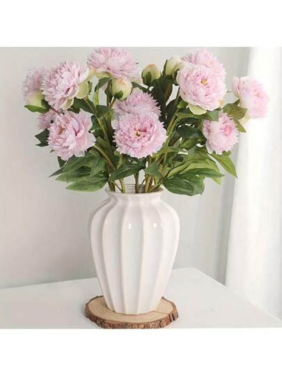 1pc Boho Wit Plastic Vase Lightweight Flower Display Living Room Weddings Viral Home Moderne Minimalist Glass view 8