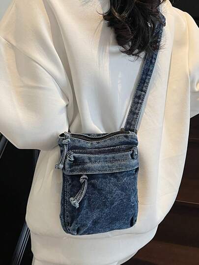 Light Blue Small Crossbody Bag, Small Purse For Women To Fit Phone, Suitable For Outings And Photography , Blue