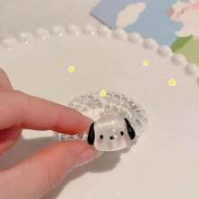 Sanrio 1pc Summer New Cartoon Phone Coil, Rubber Band Tied Bun, Ponytail Hair Tie, Cute And Versatile Hair Accessory