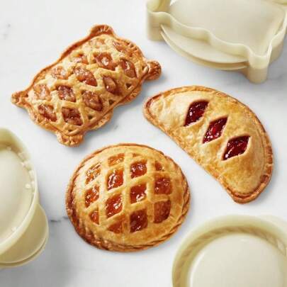 1pc Classic Mini Hand Pie Molds, Apple Pie, Chocolate Pie Baking Mold, Rectangular, Semi-Circle, Round Shaped Baking Mold