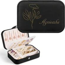 1pc, Custom Name, Personalized Jewelry Box, Ring And Necklace Zipper Jewelry Box, Gifts For Girls, Friends And Mothers, Exquisite Jewelry Box, Christmas Gift, New Year Gift, Holiday Gift, Blessing Gift - Multicolor - View 12