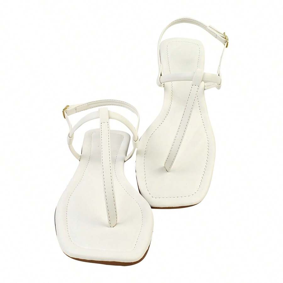 Flat Sandals - White - View 1