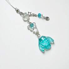 Handmade Beaded Cute Cartoon Ocean Animal Whale & Shark Phone Charm, Polka Dot Decor Keychain For Phone, Accessories Gifts For Mother, Family, Friends, Birthday, Holiday Phone Chain