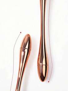 1 支专业化妆刷，配有柔软而密集的合成纤维刷毛 - 非常适合完美涂抹粉底、腮红和高光 - 彩色 - 查看 5