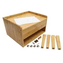 XIANXUS Bamboo Nightstand W/ Drawer End Side Table End Table For Bedroom Living Room US