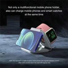 180° Folding 3 In 1 Magnetic Wireless Charger Portable Phone Stand Compatible With Iphone 16-12 Pro Max Airpods Apple Watch Fast Charging Station