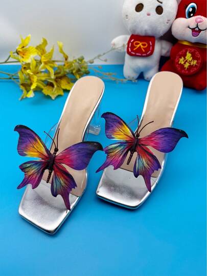 2 件装全新可拆卸多色面料仿蝴蝶花鞋夹，适合高跟鞋、平底鞋、凉鞋、女士时尚鞋