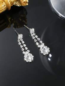 1 par de pendientes de studs con cristales de circonita cúbica elegantes y lindos para fiestas, graduación y clubes
