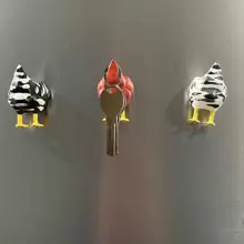 1/2/3PCS Cute Chicken Butt Refrigerator Magnet, Refrigerator Magnet Stickers, Interesting Decorative Creative Art Design, Strong Magnet, Suitable For Kitchen, Office, Whiteboard, Storage Cabinet, Refrigerator, Personalized Refrigerator Magnet, Kitchen Decoration, Home Decoration, School Dormitory, New Year's Day, Resurrection Day, Birthday, Valentine's Day Gift, Best Gift For Family And Friends (The Stripes On The Product Are Random)