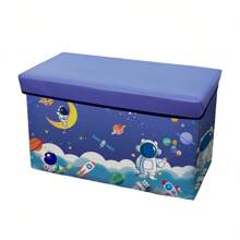 Foldable Children's Toy Storage Box With Lid, Suitable For Clothes, Toys, Books, Children's Room And Nursery Decoration 48 * 29 * 36 - astronauta - 查看 4