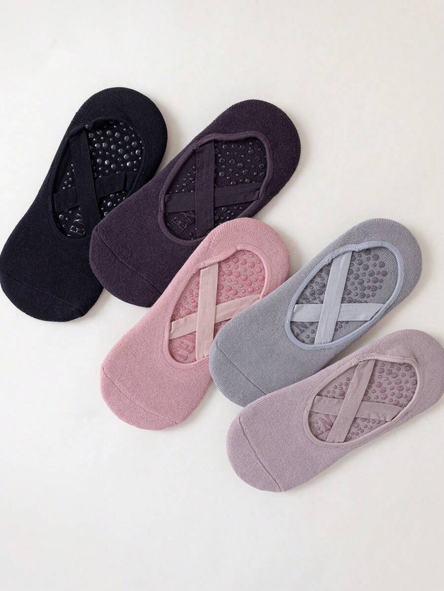 1雙非滑運動瑜伽舞蹈襪,適合日常使用 - 灰色 - 查看 1