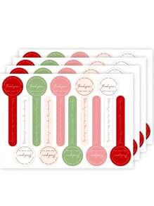 1pack Decorative Gift Packaging Stickers,Self-Adhesive Stickers For Packaging, Long Stickers For Baking Packaging Boxes, Self-Adhesive Labels, Sealing Stickers For Dessert Cake Packaging Boxes, And Decorative Stickers For Gift Packaging