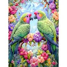 1 Stück Bilder nach Zahlen Gemälde-Set mit Echse, Papagei, selbstbemalter Leinwand, Koala, Pinguin, Eule als Tierwanddekoration für Wohnzimmer - Weiss - Übersicht 8