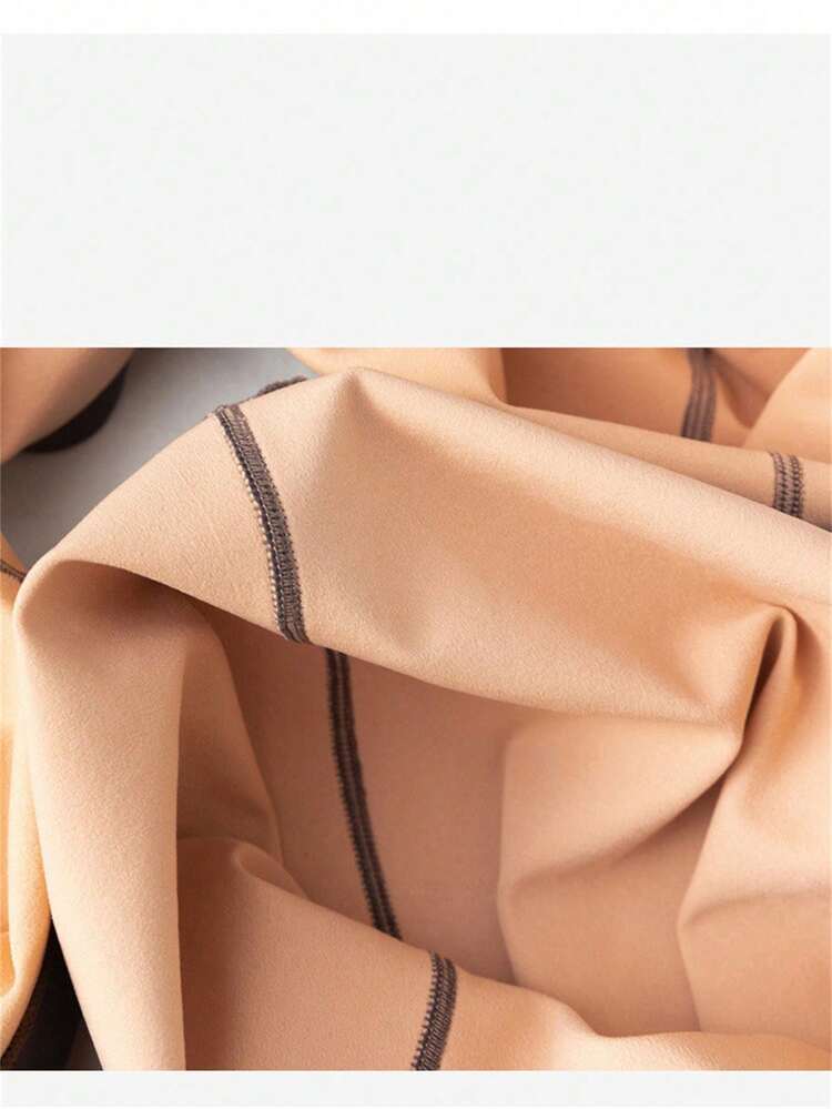 新款85克女士波点印花薄款连裤袜，亲肤保暖，秋季无绒打底裤，保暖袜 - 咖啡棕 - 查看 5