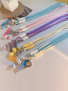 Colgante con dije minimalista de nube blanca y estrella, apto para funda de teléfono, cámara, llavero, accesorios giratorios, regalo para madre, familia, amigos, cumpleaños, festivos, cadena para teléfono