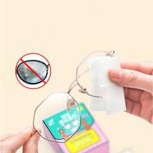 50/100pcs Anti-Fog Lens And Cleaning Wipes Cartoon Pattern Paackage Desgin For Metal Jewelry Wipes Mobile Screen And Glasses Cloth Wipes