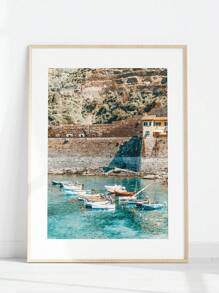 Amalfi Coast Prints,Mediterranean Wall Art, Positano Wall Set, Coastal Italy Photography, Italian Beach Poster, Suitable For Living Room Bedroom Dining Room Decoration, Spring Decoration,No Frame