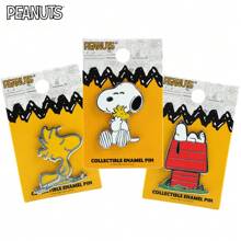 Peanuts 1/3 PCS 官方授权金属胸针珐琅别针可爱卡通情侣礼物小狗个性收藏品官方授权角色模型首饰装饰背包书包服装布袋笔袋可爱时尚徽章适合男女日常佩戴情人节礼物 - 彩色 - 查看 15
