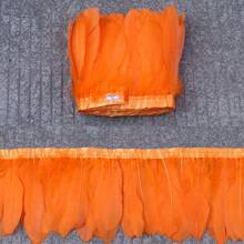 1 metro de plumas de ganso de 15-20 cm (6-8 pulgadas) para coser en adornos, flecos, ropa, manualidades, decoración de tocados, suministros de boda, accesorios de artesanía