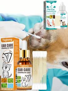 YEGBONG 1 件装宠物耳朵清洁油，猫狗耳朵清洁，耳道清洁，耳朵清洁油（新旧包装随机发货） - 彩色 - 查看 4