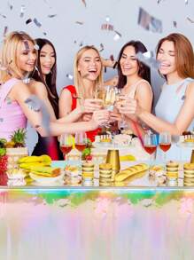 3pcs Rainbow Plastic Tablecloth Shining Disposable Laser Tablecloth Glitter Holographic Aluminum Foil Tablecloth, Suitable For Birthday, Wedding, Party, Picnic, Buffet, Holiday Decoration