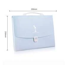 13 格 A4 折叠文件夹、学生公文包手提包、多层文件整理器、PP 防水试卷收纳