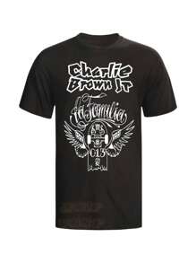 Kit 3 Basic Chrlie Brown T-Shirts Unisex 100% Cotton Streetwear Launch Immediate Shipping Various Colors!! - màu đen - Xem 4