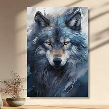 Framed  Wolf Cool Animals Eyes Aesthetic Poster Canvas Wall Art Aesthetic Posters & Prints Wall Decor For Bedroom Living Room Paintings Pictures Wall Decor  Birthday Party Decor, Mother's Day New Year Easter Gift,  Home Living Room Office Wall Decor, Perfect Gift And Wall Decoration - Framed - View 2