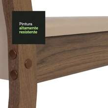 Juego De Comedor Con Mesa Madesa Jaíne Y 6 Sillas Color Marrón/crema/beige - Marrón y beige - Ver 7