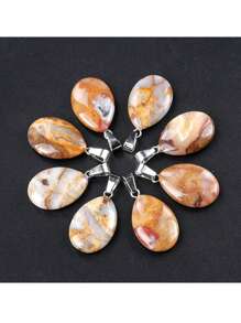 10pcs Thousand Flower Glaze Crystal Water Drop Pendant, Colorful Glass Decorations With Adjustable Necklace Cord And Storage Bag, Best Gift For DIY Necklace Jewelry Making