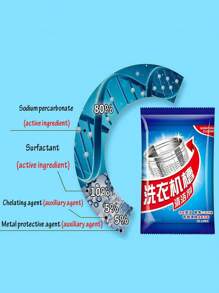 1 pieza Limpiador de lavadora, desinfectante, limpiador de lavadora antibacteriano, desinfección del tambor, antibacteriano, agente de limpieza efervescente para eliminar el moho, fuerte descalcificante, adecuado para lavadoras domésticas, cocina, baño, artículos para el hogar - Multicolor - Ver 4