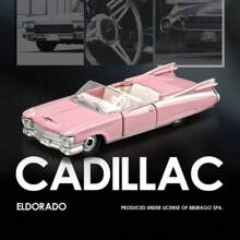 Burago 官方授權正品1:64合金車模梅賽德斯-奔馳凱迪拉克保時捷仿真車模裝飾系列男士聖誕生日禮物 - 1:64凱迪拉卡1959 ELDORADO BLARRITZ粉紅 - 查看 3