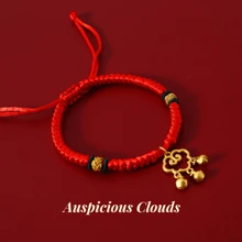 1 pièce Collier en corde rouge pour animaux de compagnie avec un cadenas de sécurité et un pendentif porte-bonheur pour la fortune et la richesse. Collier réglable pour chats et petits chiens convenant aux animaux pesant 2-8kg
