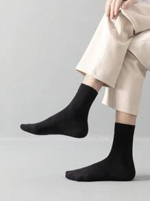 Paquete de calcetines de tripulación neutros de 5 tonos para hombres (1/5/10/15/20 pares) - Calcetines elásticos para el tobillo en gris oscuro/azul marino/negro/blanco/carbón con un ajuste transpirable y elástico para la oficina, el gimnasio, artículos de viaje esenciales
