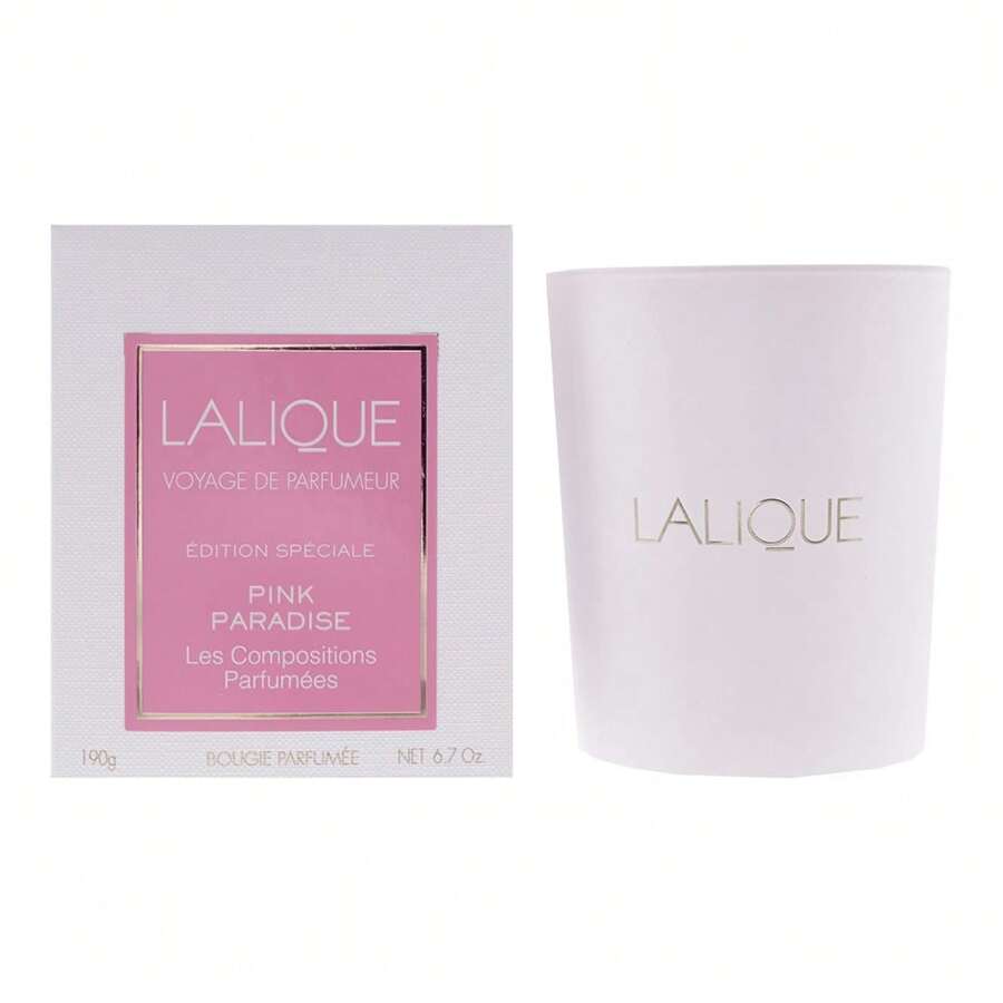 Lalique Pink Paradise Scented Candle 190g - White - View 1