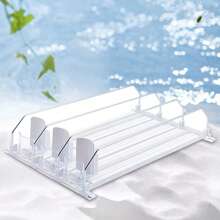 罐装饮料推架饮料整理器分配器弹簧推可调节宽度储物架E形滑动适用于厨房冰箱饮料整理器分配器弹簧推罐架推杆可调节宽度汽水罐瓶推杆E形滑动适用于厨房冰箱饮料