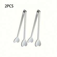 2 件/12 件套装可爱心形迷你夹子，精致不锈钢方糖夹，适合开胃菜/小吃/糖果/奶酪的小夹子，适合婚礼/生日/乔迁的精美礼物，可用洗碗机清洗 - 彩色 - 查看 11