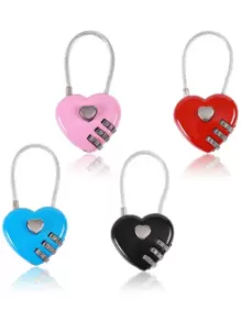 行李锁挂锁，可自行设置密码锁，适用于学校体育馆储物柜、行李箱行李锁、文件柜、工具箱、箱子、钢缆行李锁旅行必需品便携式宿舍学校用品旅行背包旅行包行李箱旅行装备健身器材 - 彩色 - 查看 2