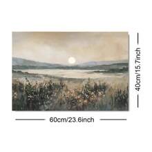 1 幅无框复古湖山田野日落帆布海报横向印刷复古抽象风景乡村墙壁艺术画乡村风农舍装饰画适用于大学房间、公寓、卧室、客厅、简约家居装饰 - 彩色 - 查看 8