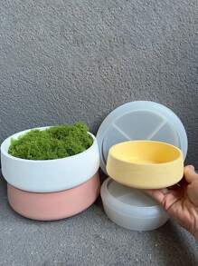 1 件/2 件大/小圆碗模具、花盆模具、烛杯模具、空气植物容器、鱼缸、业余爱好者迷你景观、石膏模具、树脂模具、混凝土模具 - 白色 - 查看 4